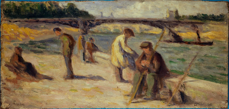 Kusten vid Malaquais kaj - Maximilien Luce