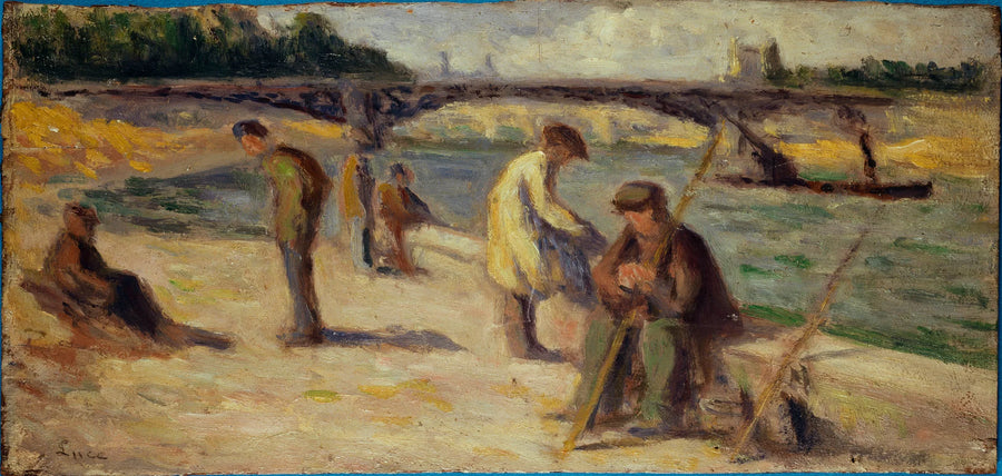 Kusten vid Malaquais kaj - Maximilien Luce