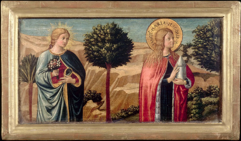 Den välsignade Fina de' Ciardi och heliga Magdalena - Benozzo Gozzoli