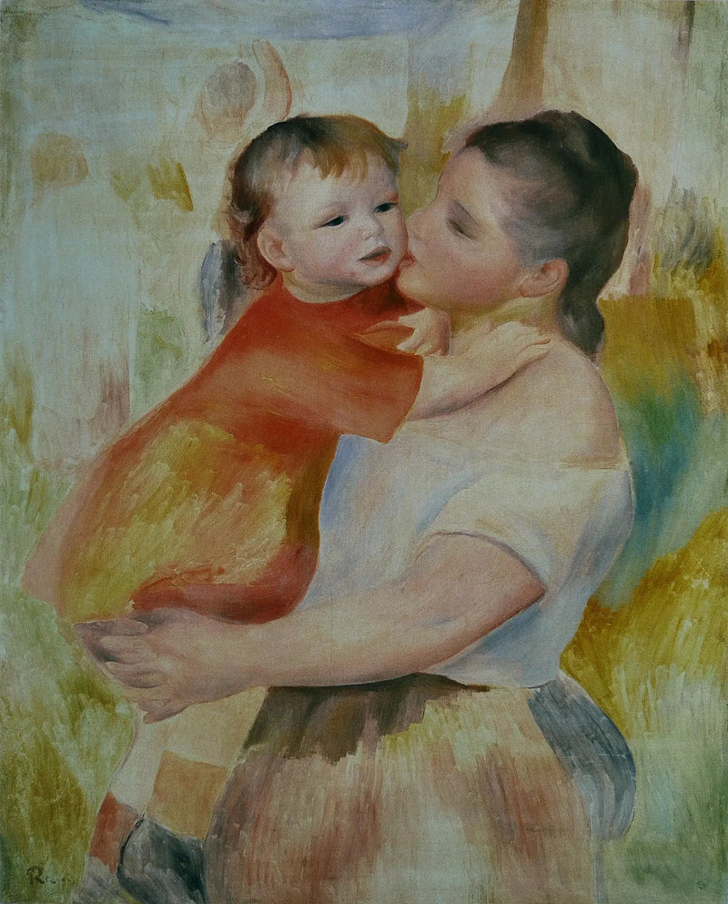 Tvätterskan och hennes barn - Pierre-Auguste Renoir