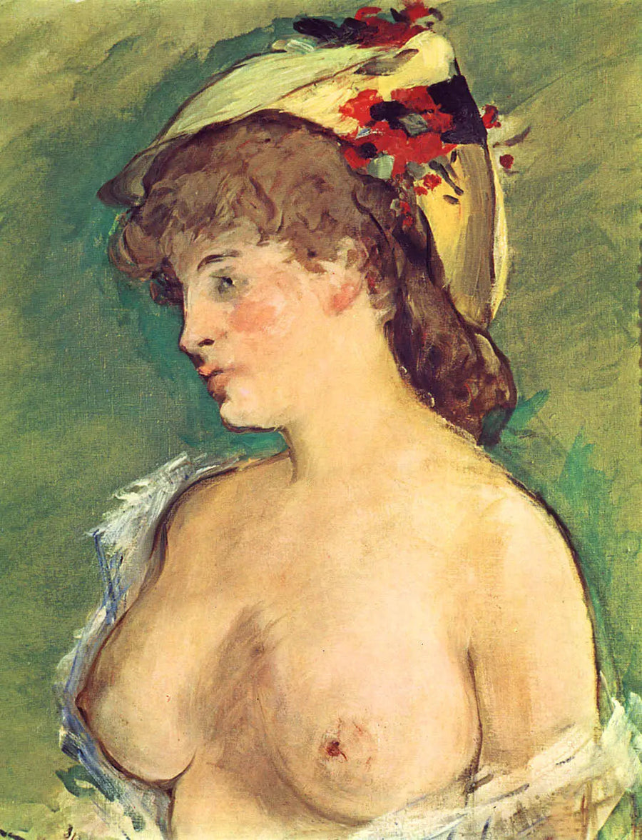 Den blonda med nakna bröst - Édouard Manet