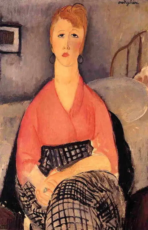 Den rosa blusen - Amedeo Modigliani