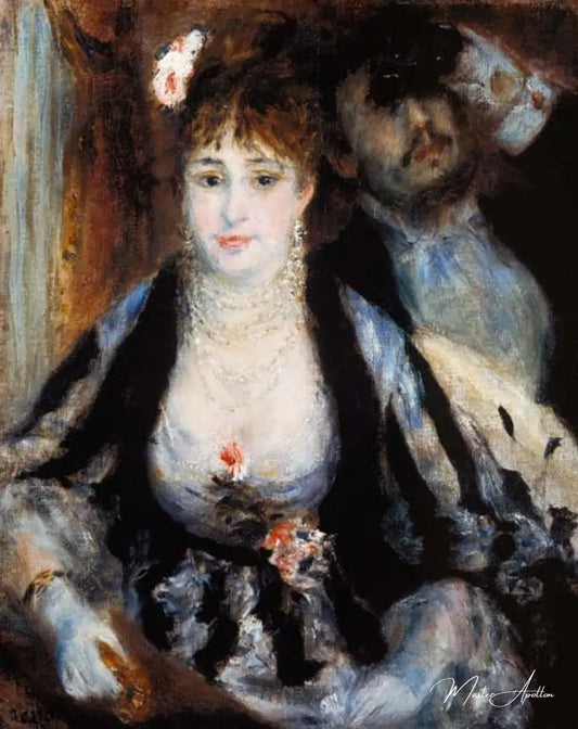 La boîte à théâtre - Pierre-Auguste Renoir - Reproductions de tableaux et peintures haut de gamme