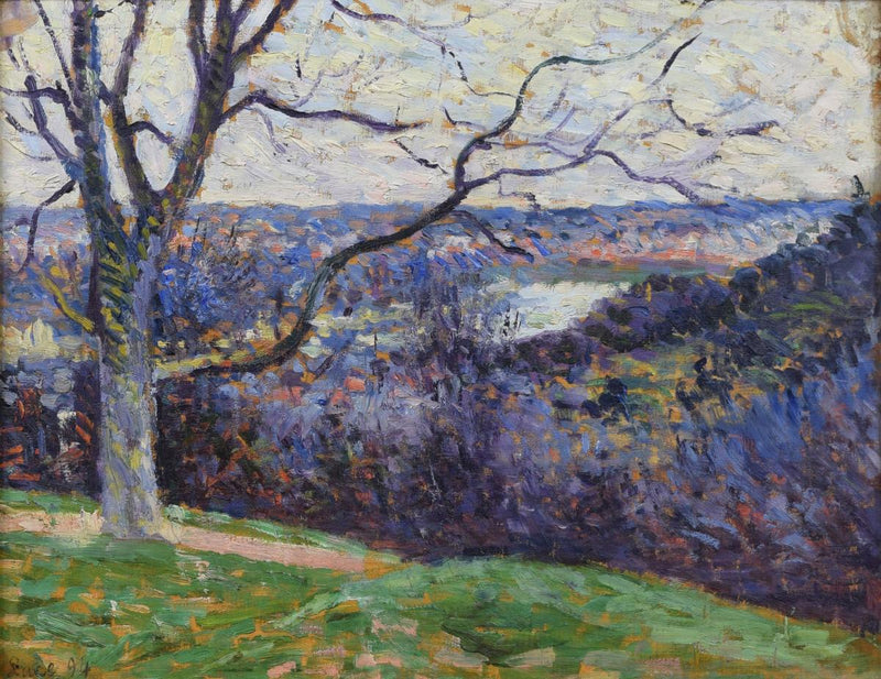 Seine-slingan nära Herblay - Maximilien Luce