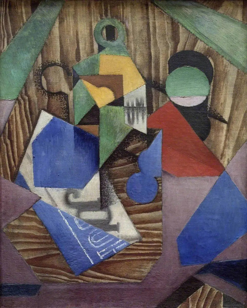 Rummjölkflaskan och tidningen - Juan Gris