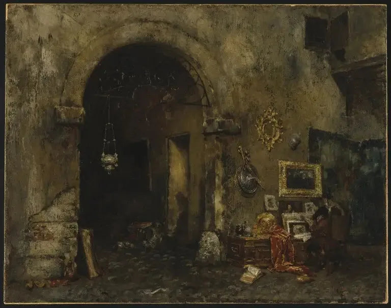 Antikhandlarens butik - William Merritt Chase
