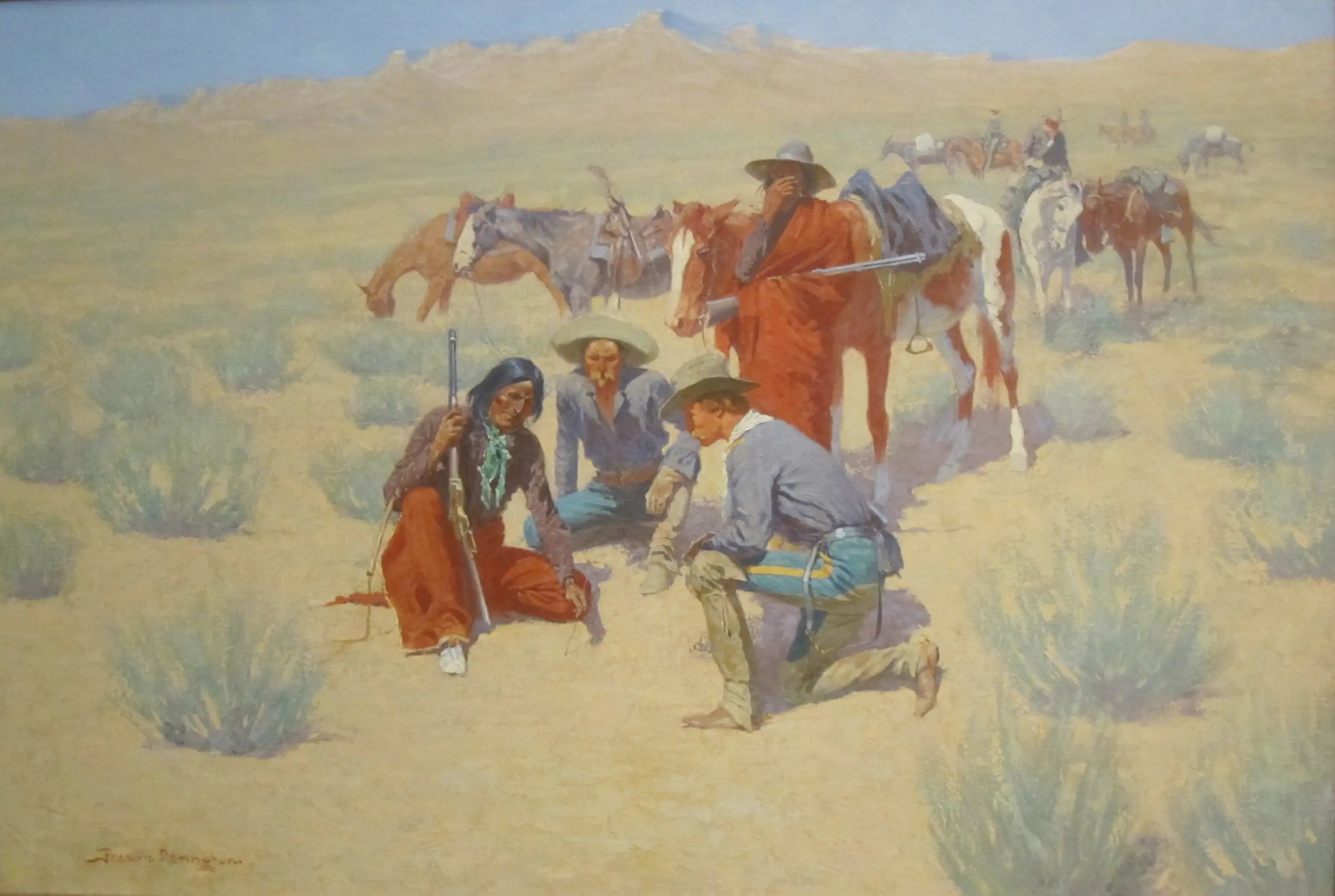 La carte dans le sable - Frederic Remington - Alpha Reproduction