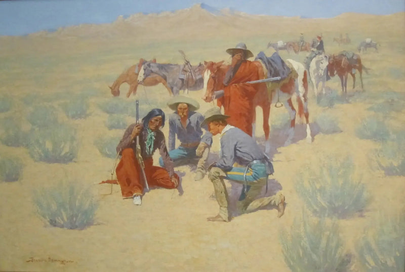 Kortet i sanden - Frederic Remington