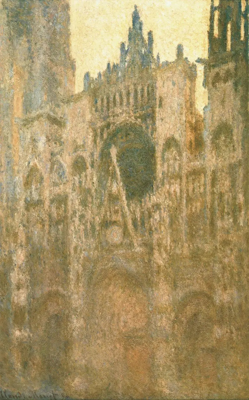Rouen-katedralen, portalen, morgoneffekt - Claude Monet