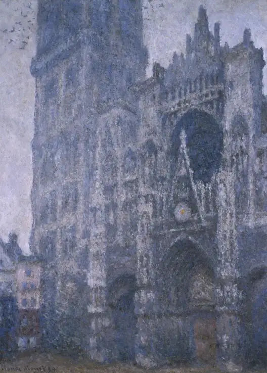 Rouen-katedralen, portalen och Albane-tornet, grått väder - Claude Monet