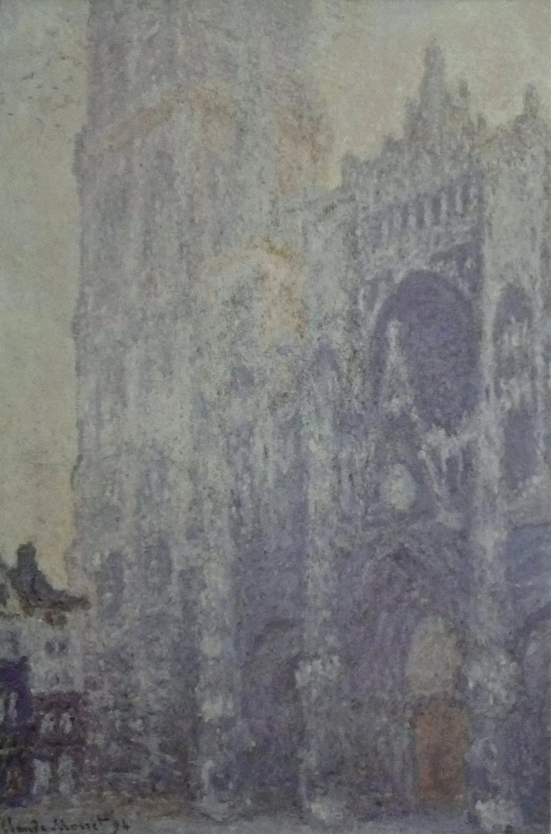 Rouen-katedralen, portalen och Saint-Romain-tornet, morgonljuseffekt - Claude Monet