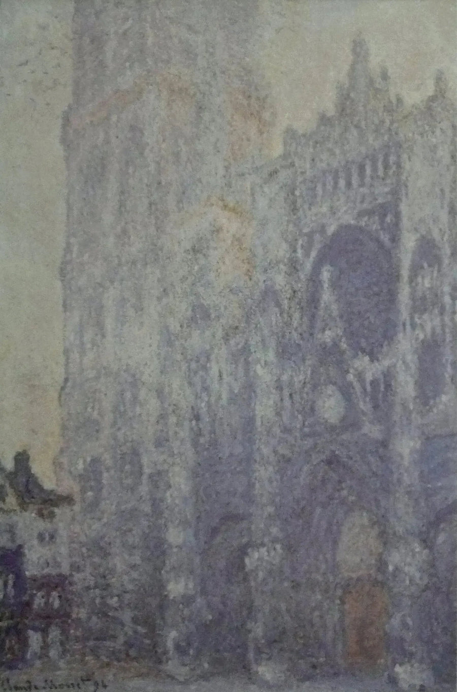 Rouen-katedralen, portalen och Saint-Romain-tornet, morgonljuseffekt - Claude Monet