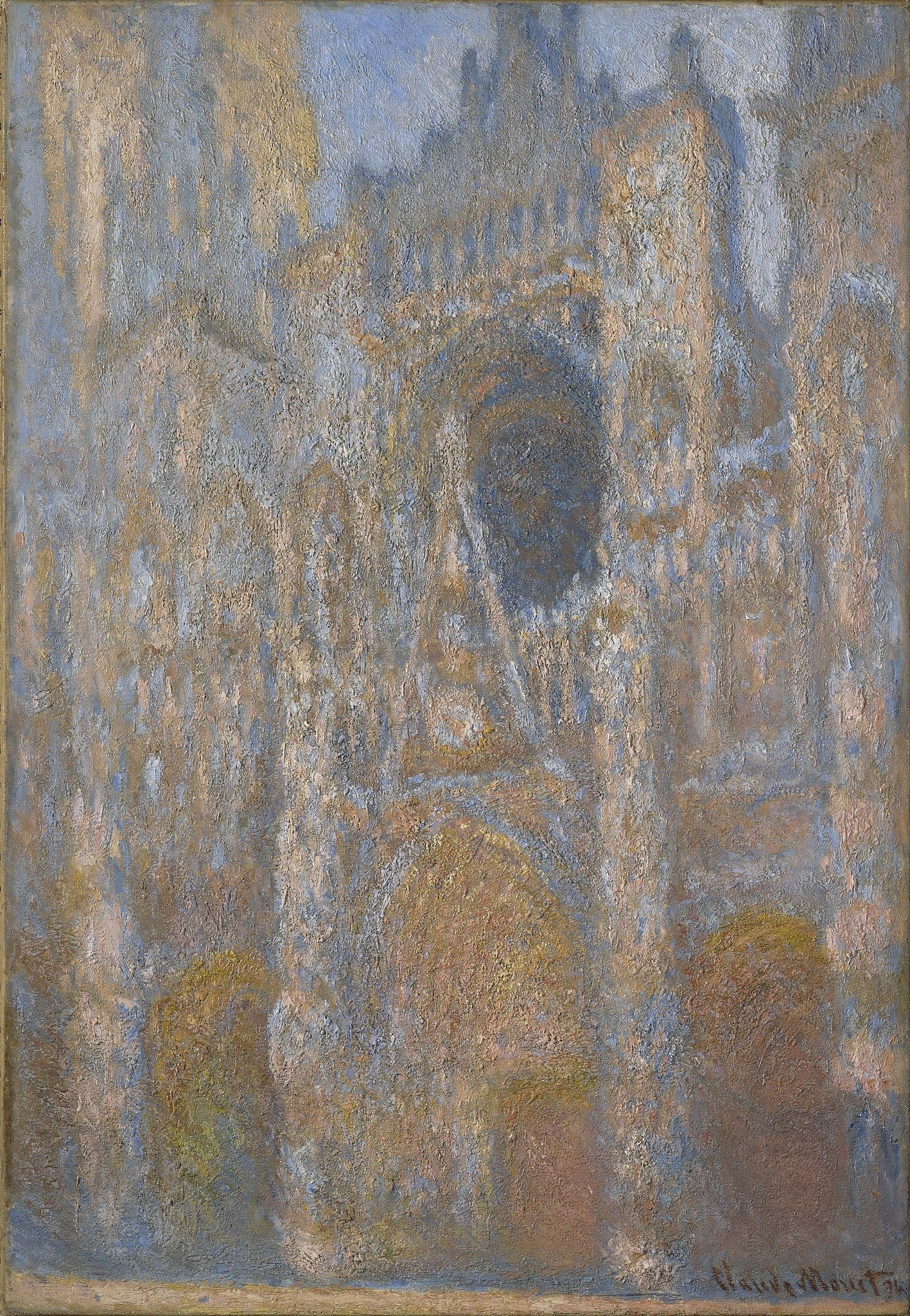 Rouen-katedralen, portalen, mitt på dagen - Claude Monet