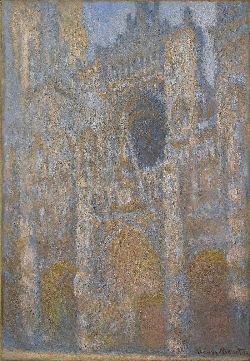 Rouen-katedralen, portalen, mitt på dagen - Claude Monet