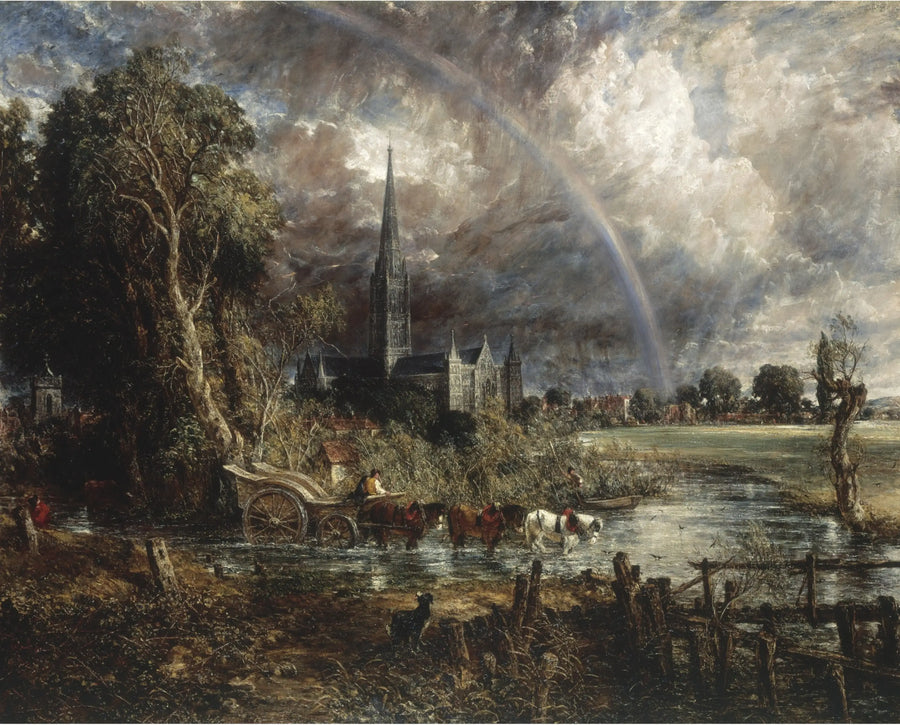 Salisburykatedralen från ängarna - John Constable