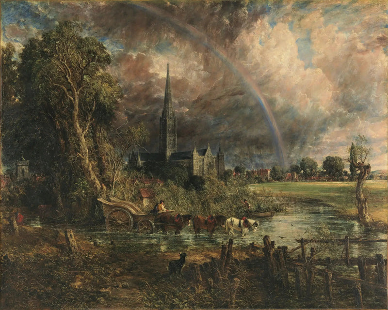 Salisbury katedral sett från ängarna - John Constable