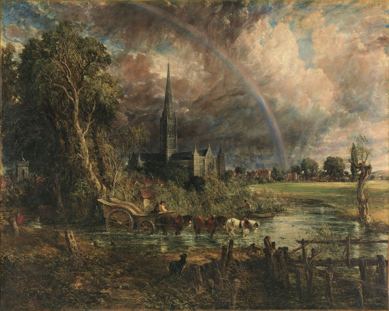 Salisbury katedral sett från ängarna - John Constable