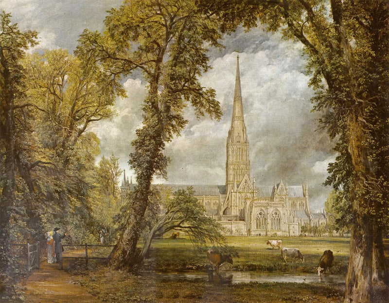 Salisburykatedralen sedd från biskopens trädgårdar - John Constable
