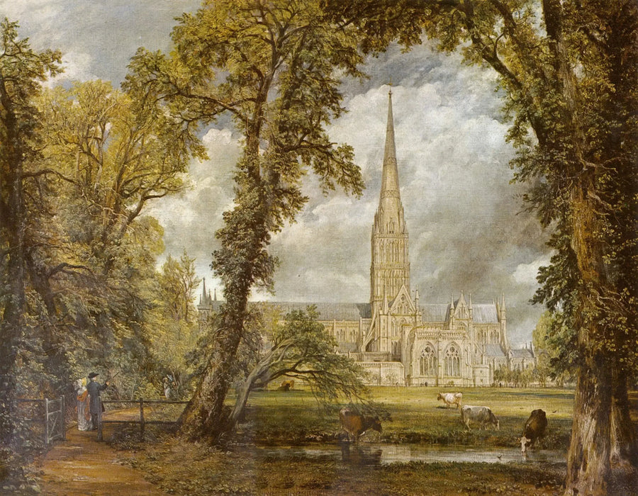 Salisburykatedralen sedd från biskopens trädgårdar - John Constable