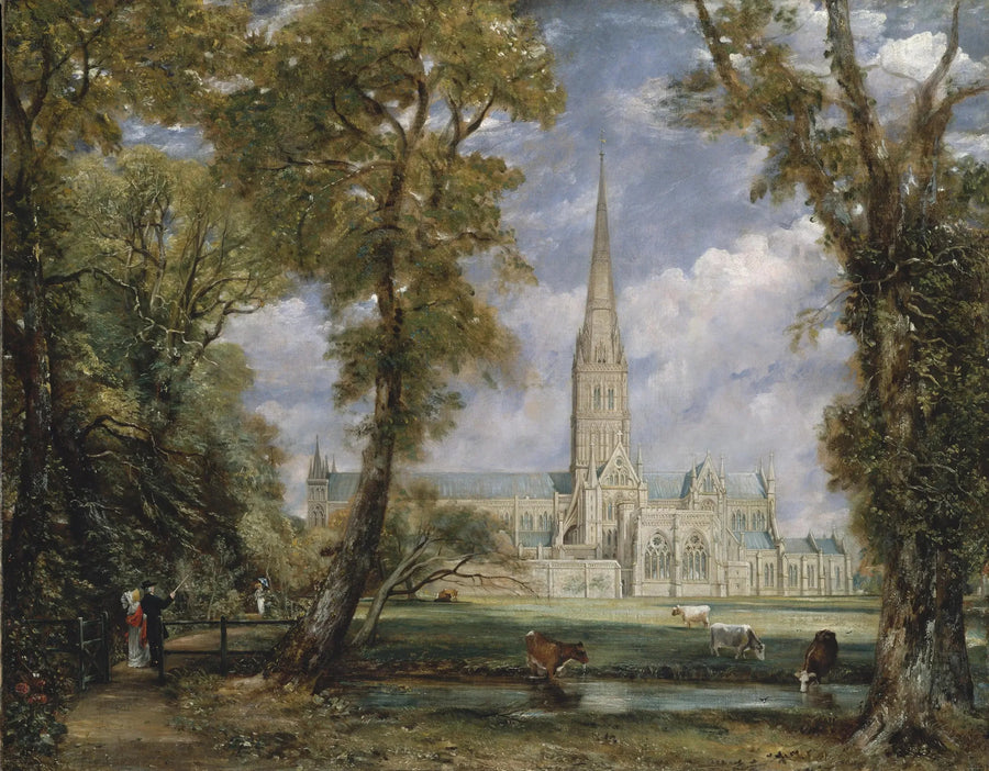 Salisburykatedralen sedd från biskopens trädgårdar - John Constable