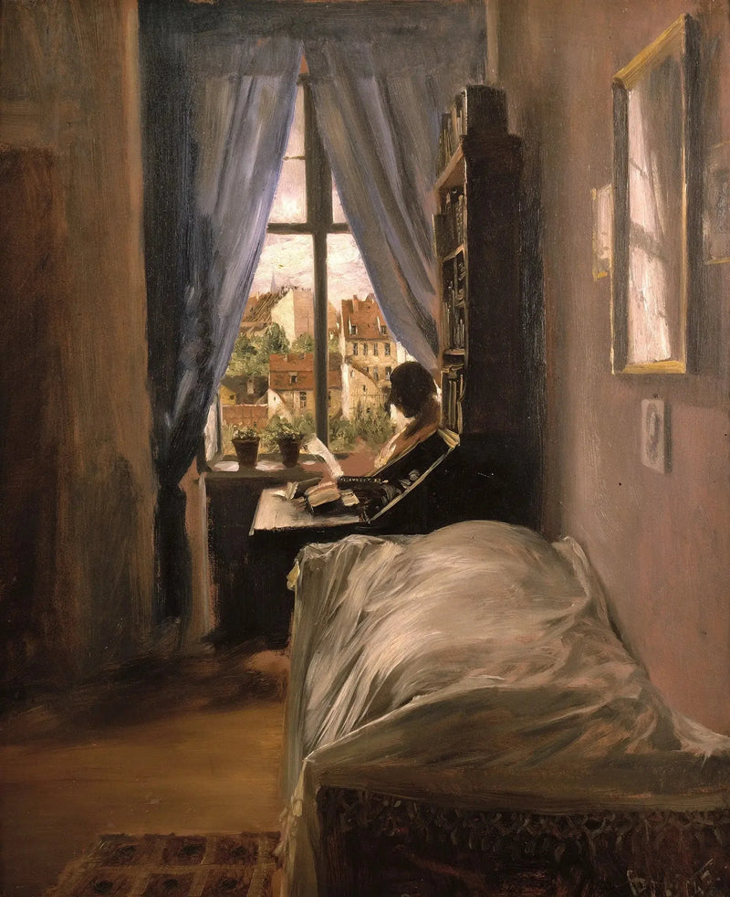 Konstnärens rum i Ritterstraße - Adolph von Menzel