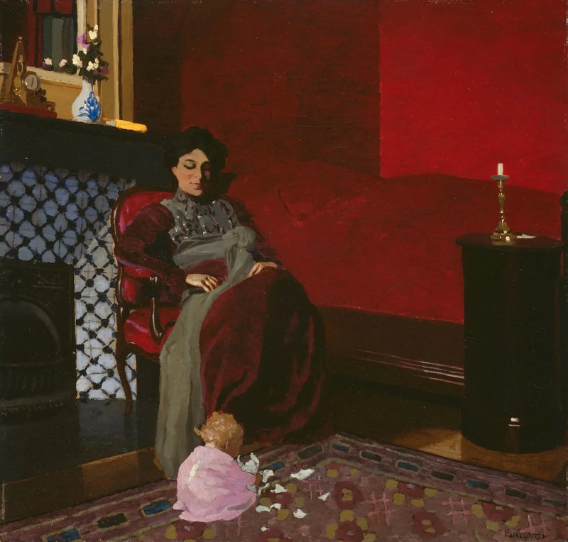 Det röda rummet, Étretat - Félix Vallotton