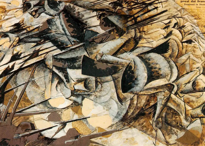 Ladningen av lansare - Umberto Boccioni