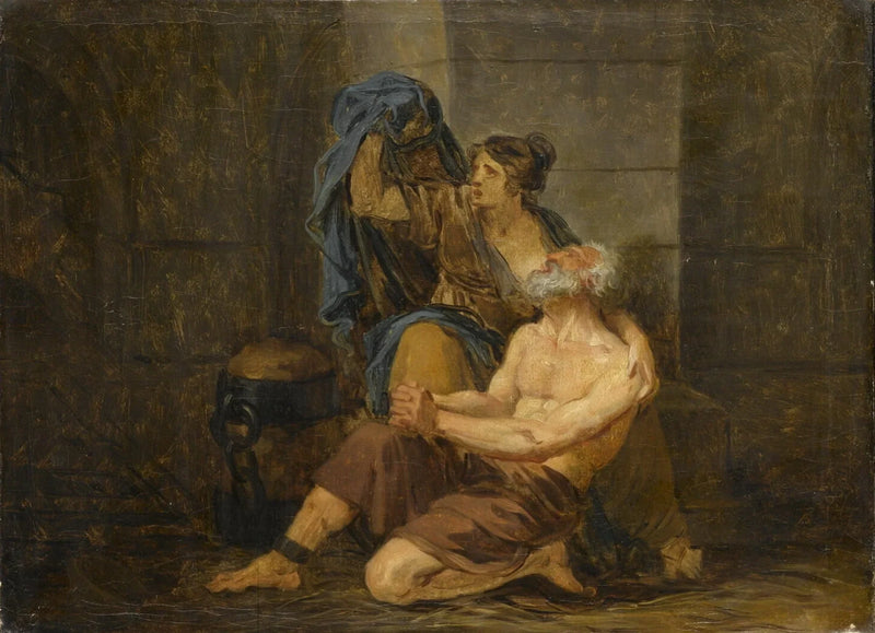 Den romerska välgörenheten: Cimone och hans far. - Jean-Baptiste Greuze