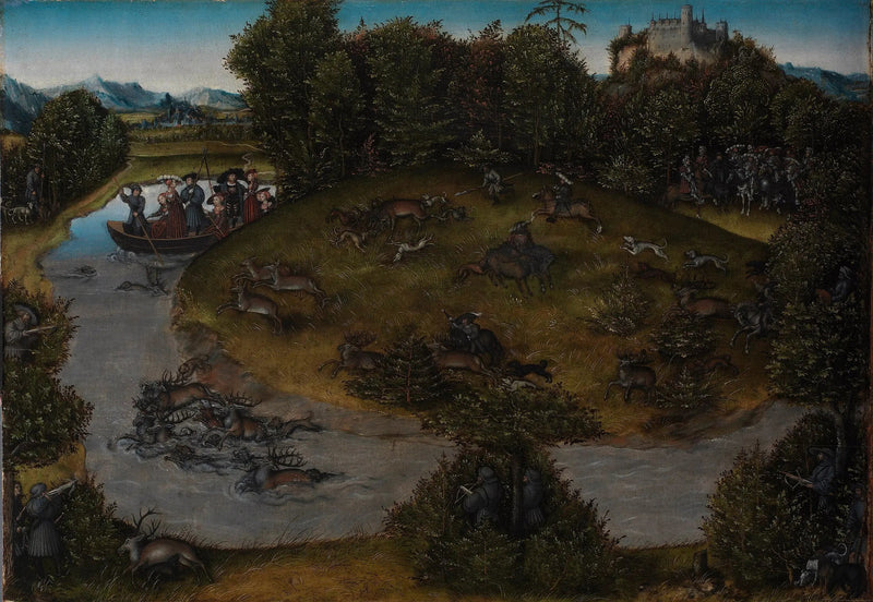 Jägaren av älg av Elector Friedrich den Vise (1463-1525) av Sachsen - Lucas Cranach den Äldre