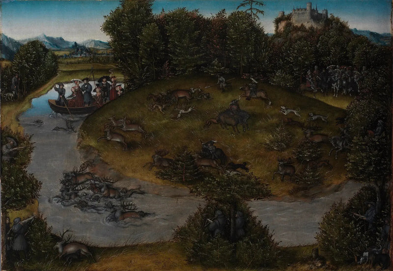Jägaren av älg av Elector Friedrich den Vise (1463-1525) av Sachsen - Lucas Cranach den Äldre
