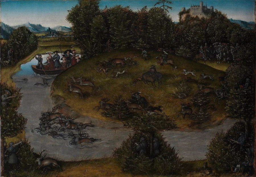 Jägaren av älg av Elector Friedrich den Vise (1463-1525) av Sachsen - Lucas Cranach den Äldre