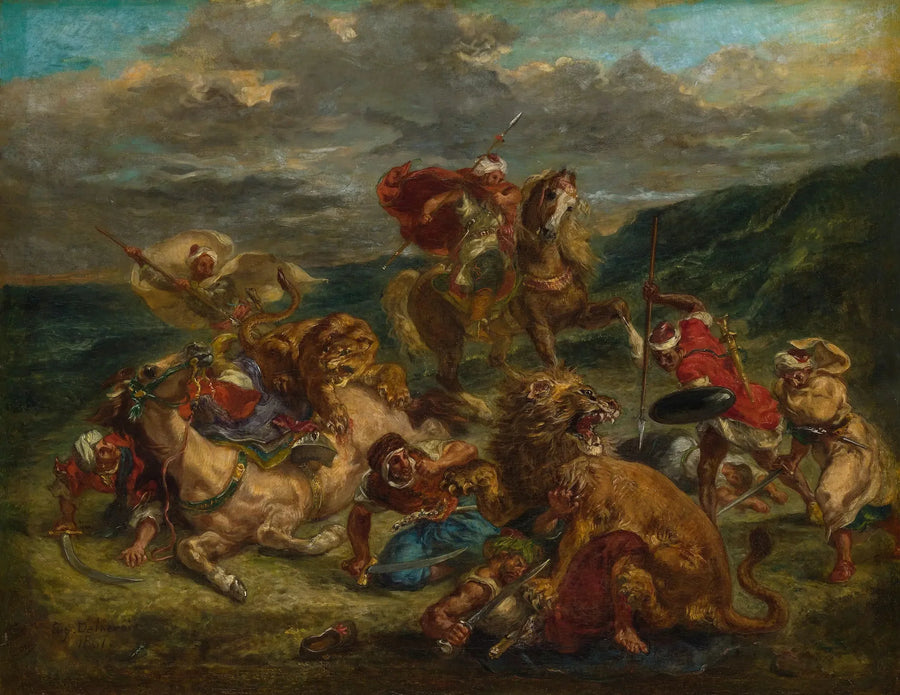 Lejonjakten - Eugène Delacroix