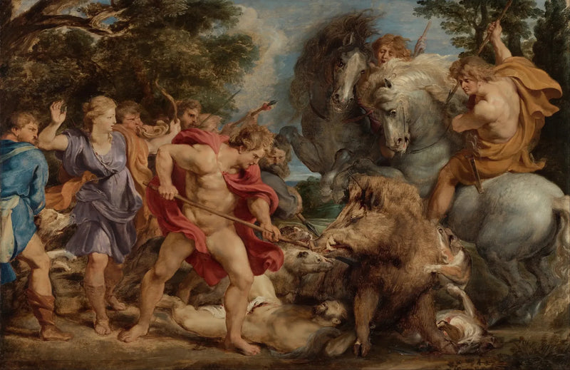 Vildsvinsjakt i Calydon - Peter Paul Rubens