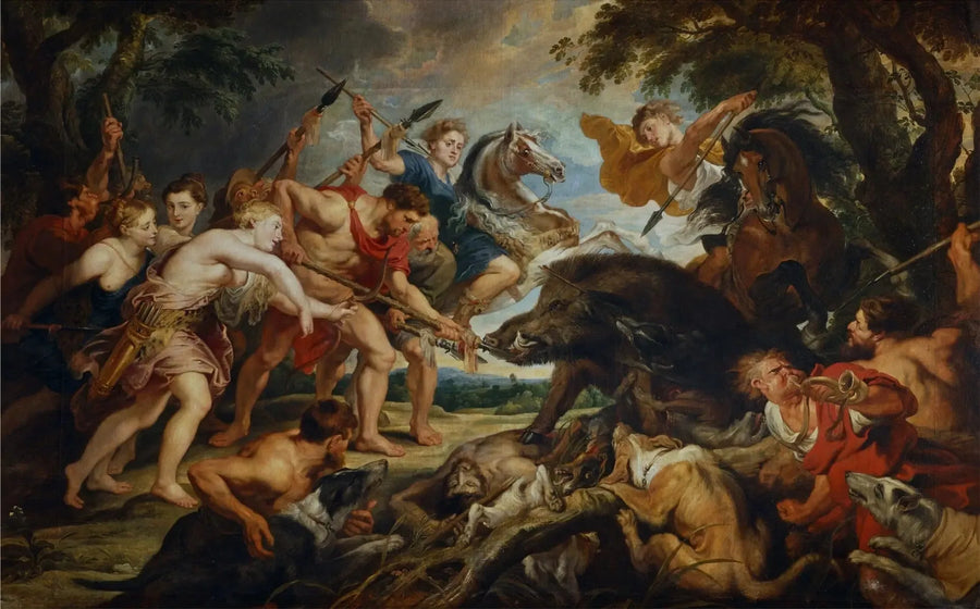 Méléagre och Atalante på jakt - Peter Paul Rubens