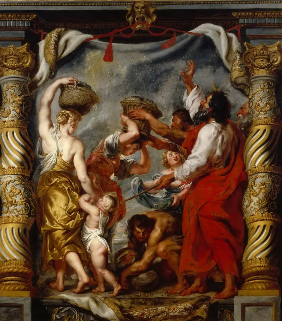 Samlingen av manna - Peter Paul Rubens