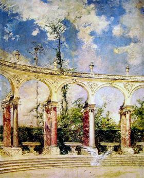 Colonnaden i Versailles - Giovanni Boldini