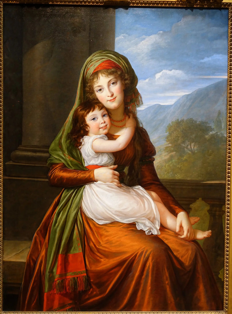 Grevinna von Schoenfeld med sin dotter - Élisabeth Vigée Le Brun