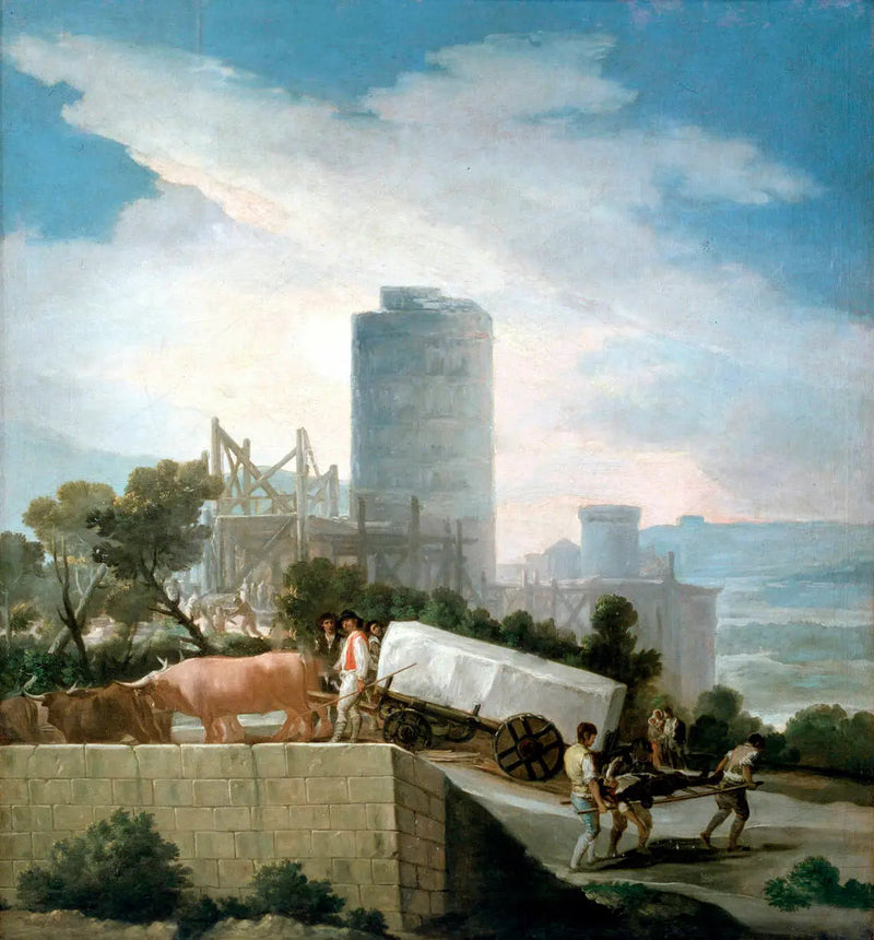 Plöjning av en plog - Francisco de Goya