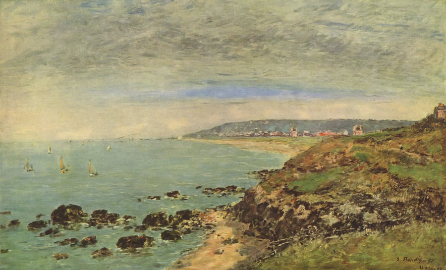 Atlanthavskusten nära Benerville - Eugène Boudin