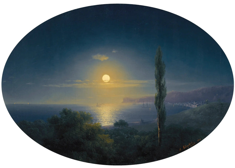 Krimkusten i månljus - Ivan Aïvazovski