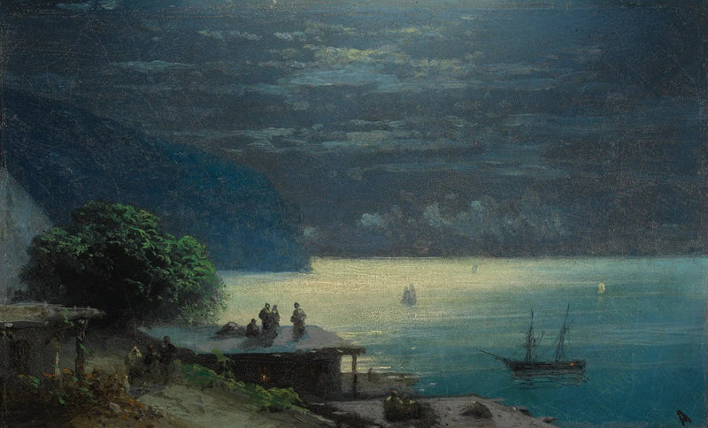 Krimkusten i månljus - Ivan Aïvazovski