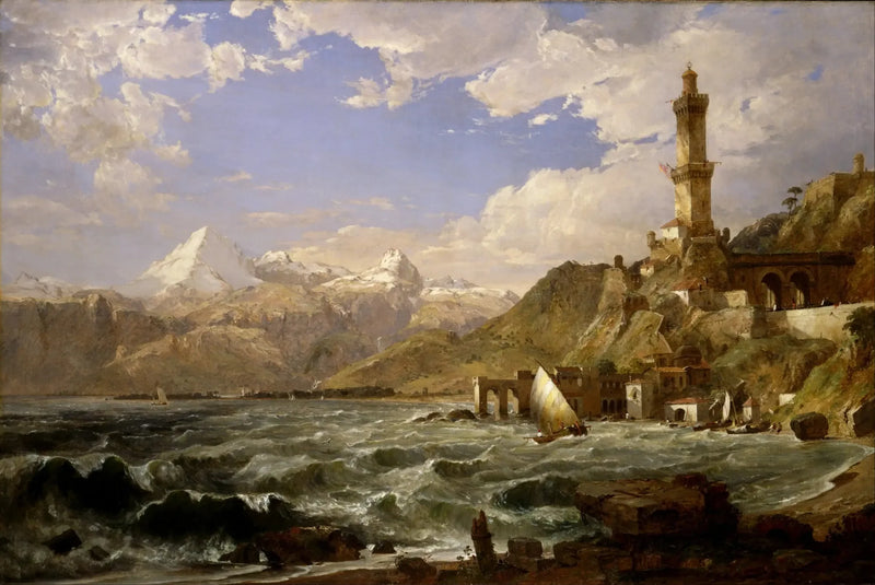 Gênes-kusten - Jasper Francis Cropsey