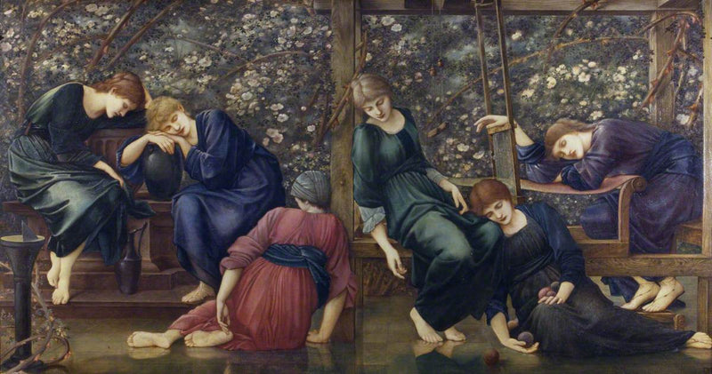 La Cour du Jardin (från serien Briar Rose) - Edward Burne-Jones