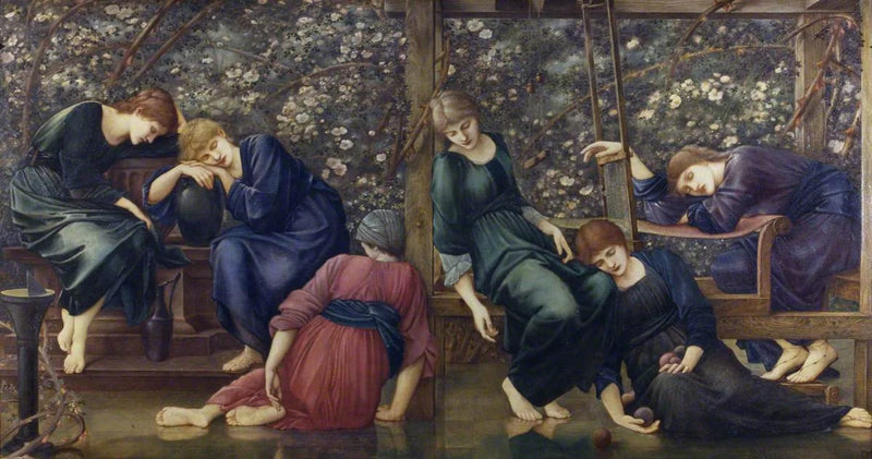 La Cour du Jardin (från serien Briar Rose) - Edward Burne-Jones