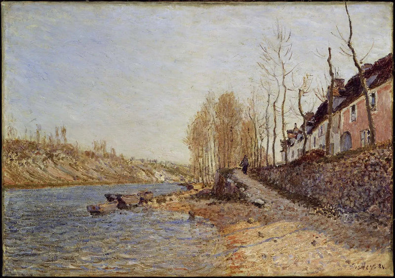 Den vita korset i Saint-Mammès - Alfred Sisley