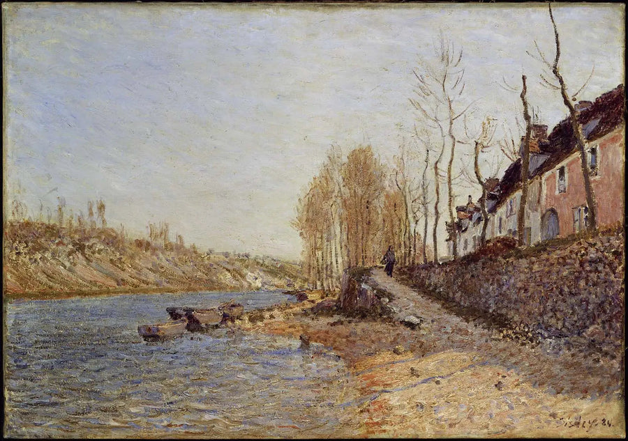 Den vita korset i Saint-Mammès - Alfred Sisley