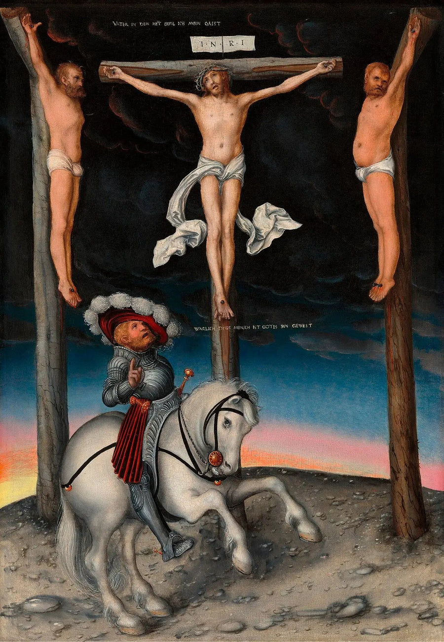 Korsfästelsen med centurionens omvändelse - Lucas Cranach den äldre