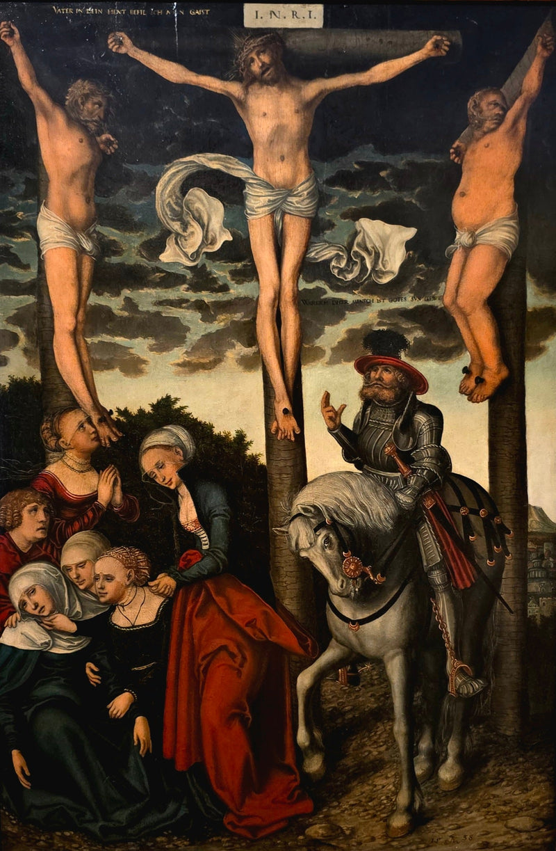 Kristi korsfästelse med den omvända kaptenen - Lucas Cranach den äldre