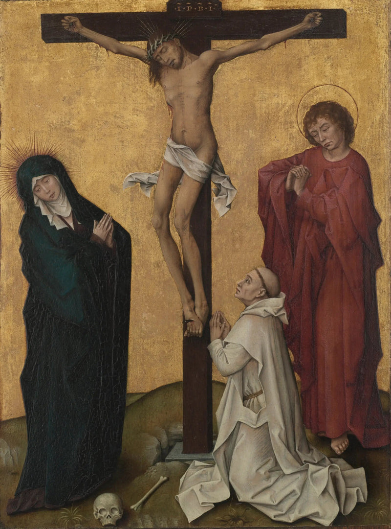 Kristi korsfästelse med en karmelitmunk - Rogier van der Weyden