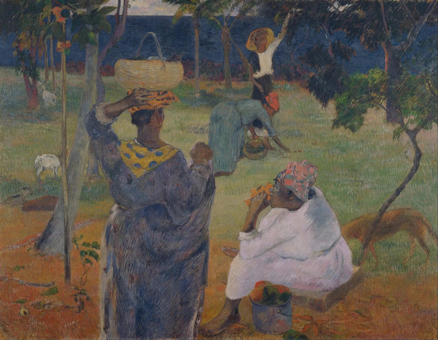 Fruktskörden, eller Vid Mangoträden - Paul Gauguin